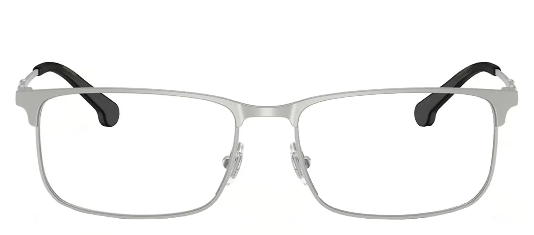 Brooks Brothers BB 1046 1032 Rectangle Metal Silver Eyeglasses with Logo Stamped Demo Lenses sold by Gaffos