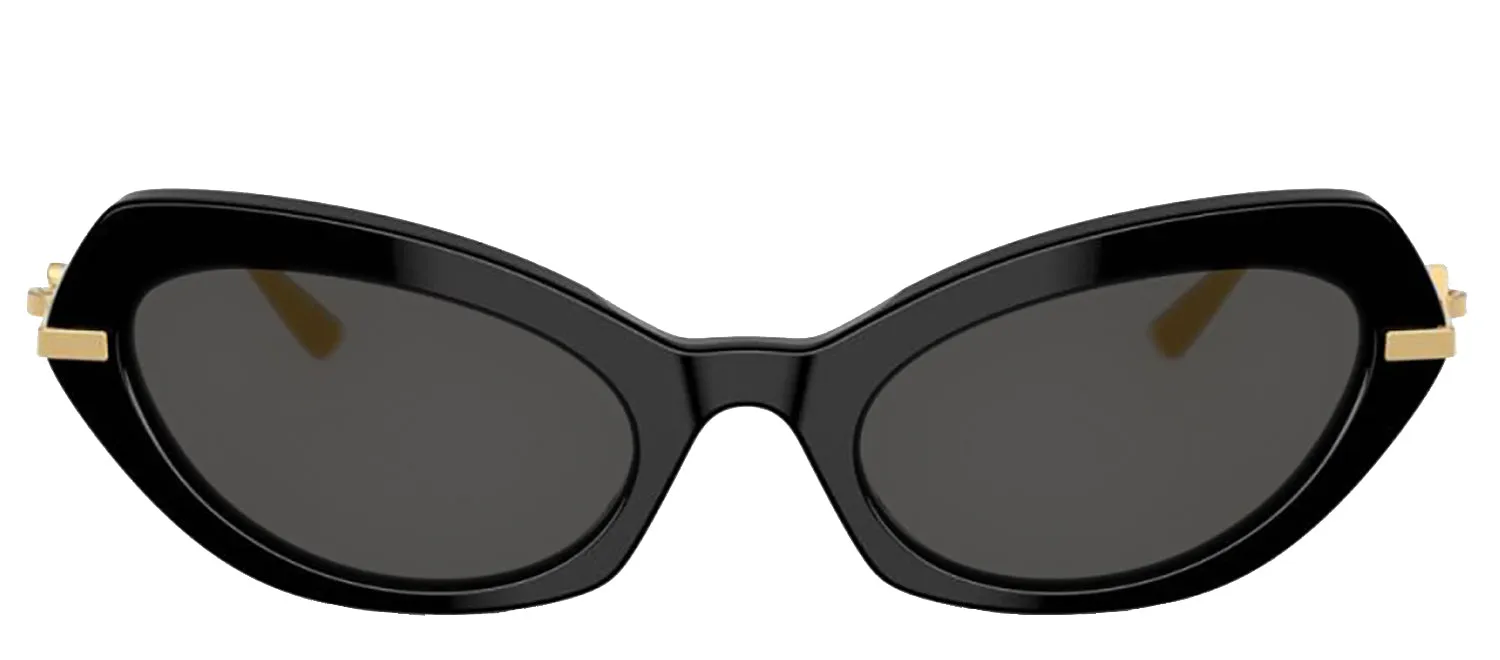 DOLCE & GABBANA DG 4473 501/87 Butterfly Black Acetate Sunglasses with Dark Grey Lens sold by Gaffos