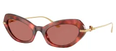 DOLCE & GABBANA DG 4473 344469 Butterfly Havana Brown Acetate Sunglasses with Dark Violet Lens sold by Gaffos