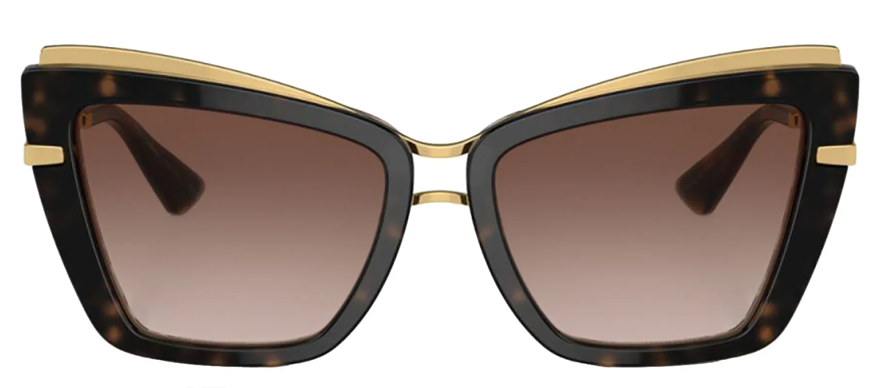 DOLCE & GABBANA DG 4472 321713 Cat Eye Havana On White Barrow Acetate Sunglasses with Gradient Brown Lens sold by Gaffos
