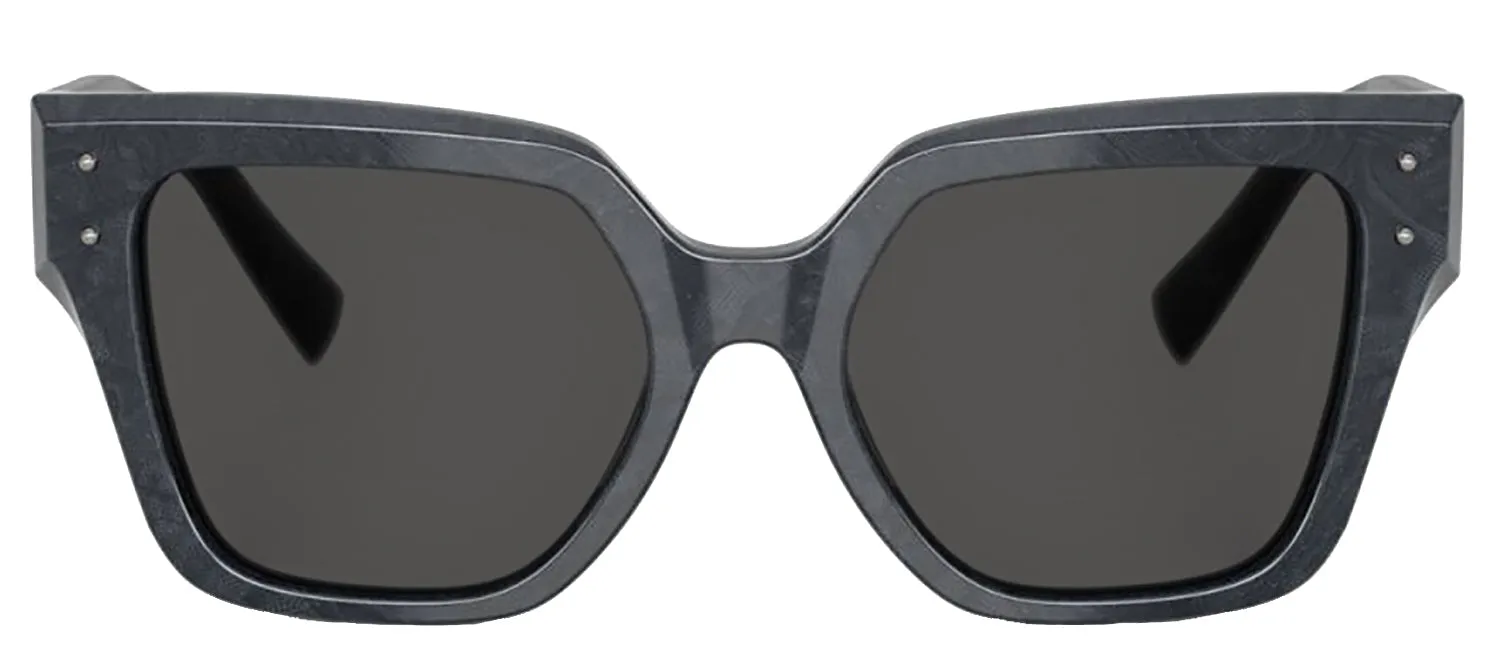 DOLCE & GABBANA DG 4471 344187 Square Grey Lace Acetate Sunglasses with Dark Grey Lens sold by Gaffos