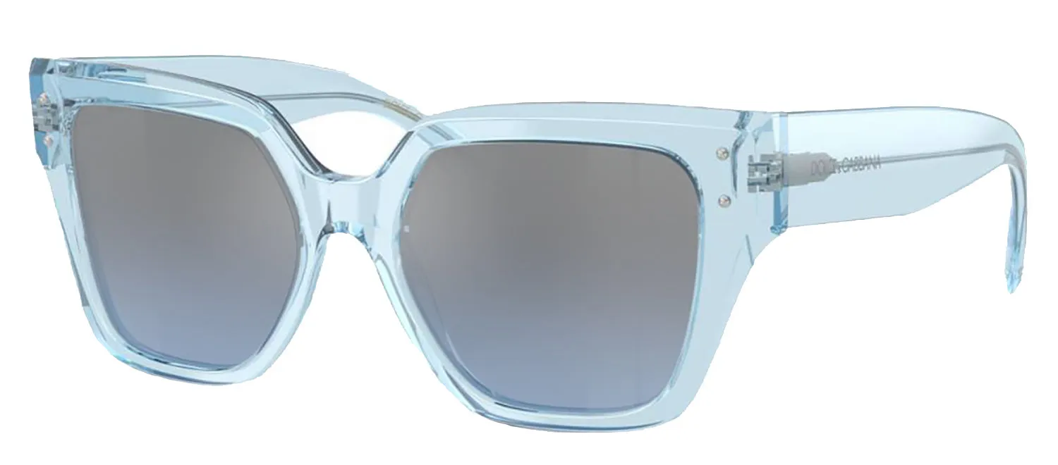 DOLCE & GABBANA DG 4471 33227C Square Transparent Blue Acetate Sunglasses with Light Blue Mirror Silver Grad Lens sold by Gaffos product image thumbnail 2