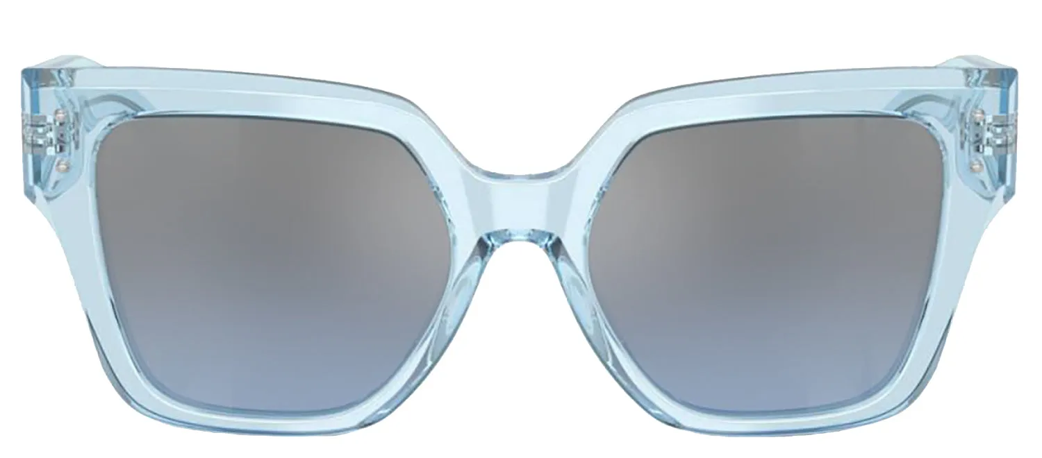 DOLCE & GABBANA DG 4471 33227C Square Transparent Blue Acetate Sunglasses with Light Blue Mirror Silver Grad Lens sold by Gaffos