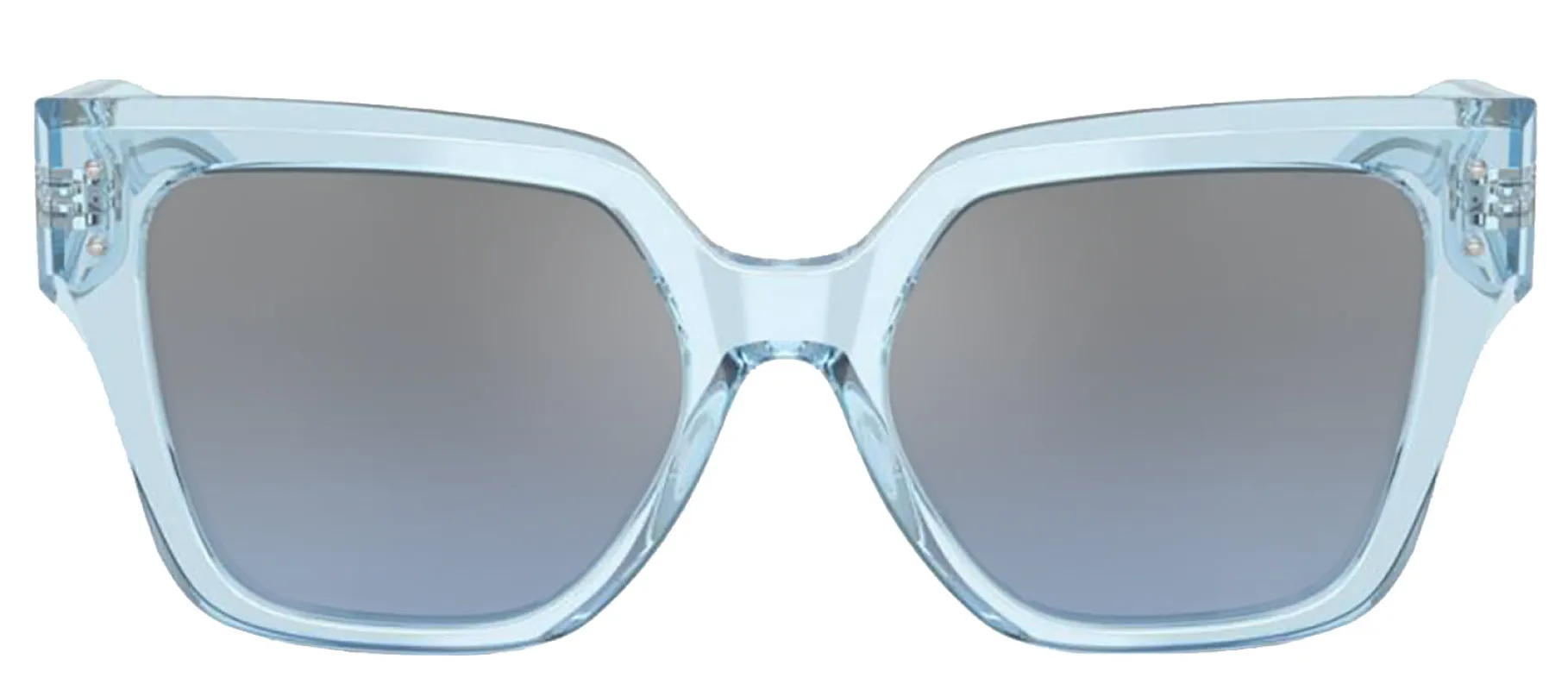DOLCE & GABBANA DG 4471F 33227C Square Transparent Blue Acetate Sunglasses with Light Blue Mirror Silver Gradient Lens sold by Gaffos