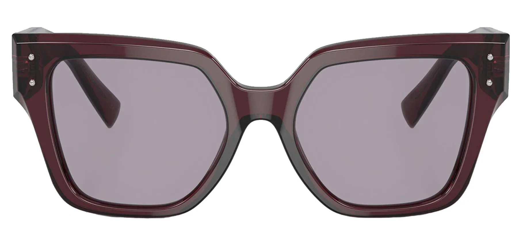 DOLCE & GABBANA DG 4471F 3045AK Square Transparent Violet Acetate Sunglasses with Lillac Isa Black Silver Mirror Lens sold by Gaffos