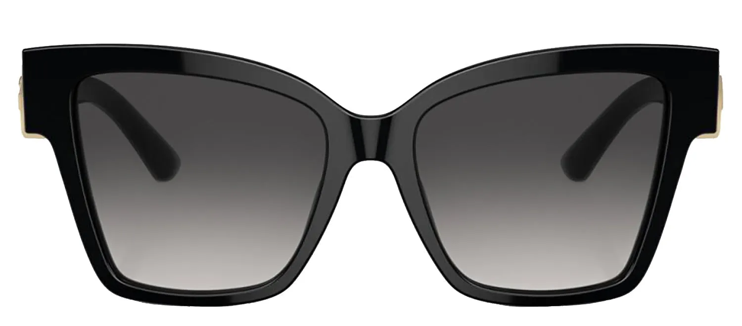 DOLCE & GABBANA DG 4470 501/8G Square Black Acetate Sunglasses with Dark Grey Lens sold by Gaffos