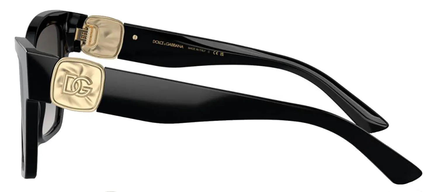 DOLCE & GABBANA DG 4470 501/8G Square Black Acetate Sunglasses with Dark Grey Lens sold by Gaffos product image thumbnail 3