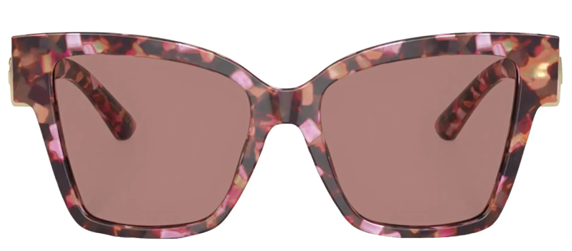 DOLCE & GABBANA DG 4470 344073 Square Havana Pink Pearl Acetate Sunglasses with Light Brown Lens sold by Gaffos