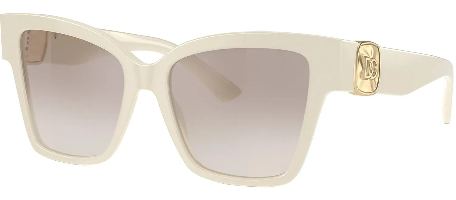 DOLCE & GABBANA DG 4470 331294 Square Cream Acetate Sunglasses with Clear Gradient Brown Mirror Silver Lens sold by Gaffos product image thumbnail 2