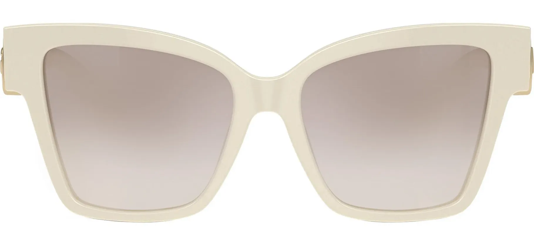 DOLCE & GABBANA DG 4470 331294 Square Cream Acetate Sunglasses with Clear Gradient Brown Mirror Silver Lens sold by Gaffos