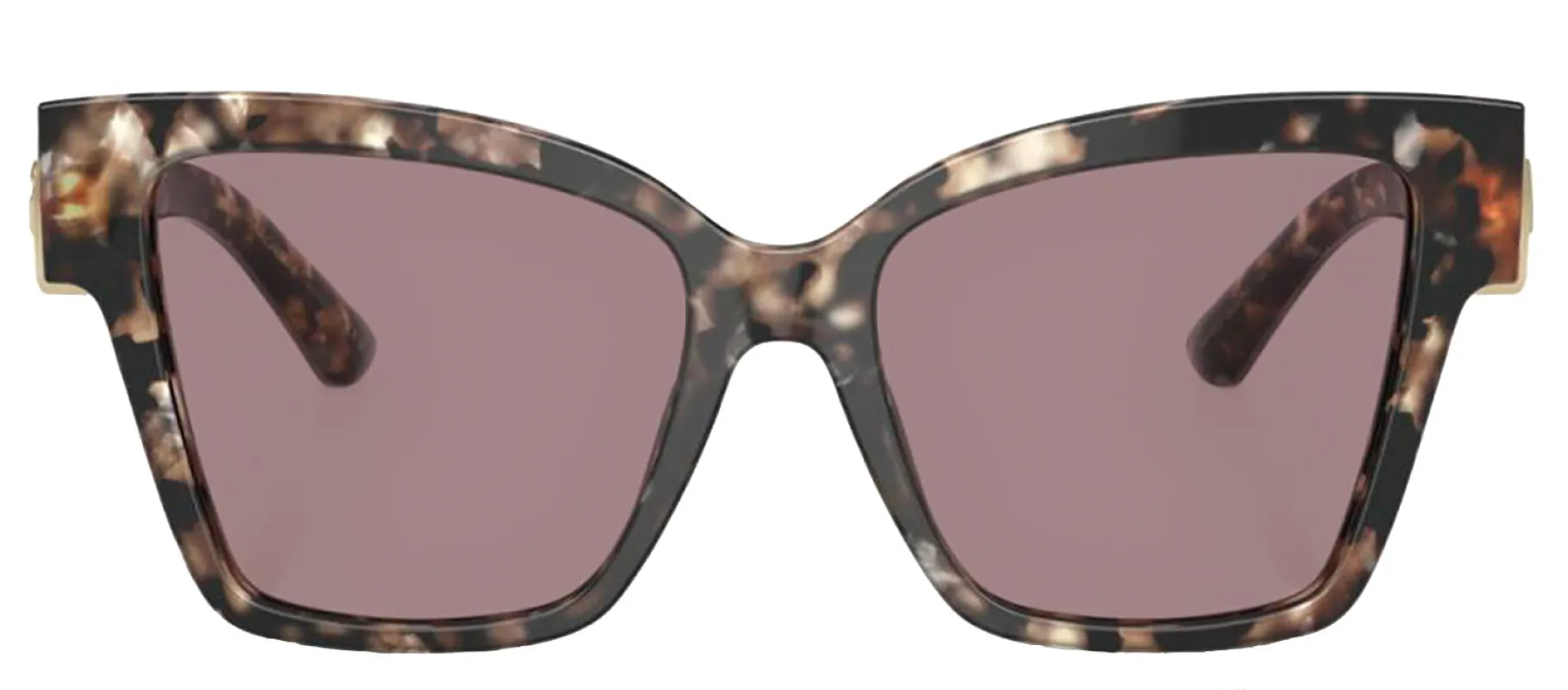 DOLCE & GABBANA DG 4470F 34387N Square Havana Brown Pearl Acetate Sunglasses with Light Purple Brown Lens sold by Gaffos