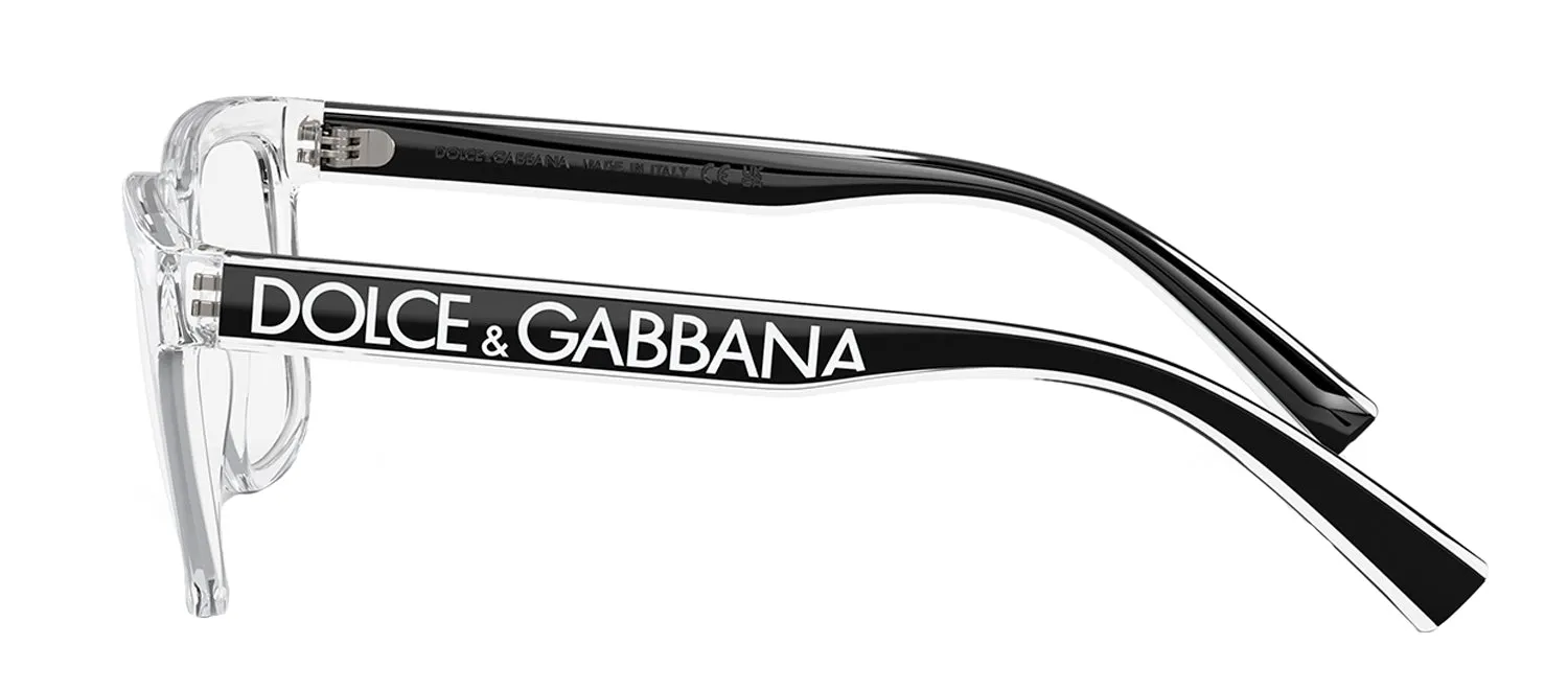 Dolce & Gabbana DG 5101 3133 Square Plastic Clear Eyeglasses with Logo Stamped Demo Lenses sold by Gaffos product image thumbnail 3