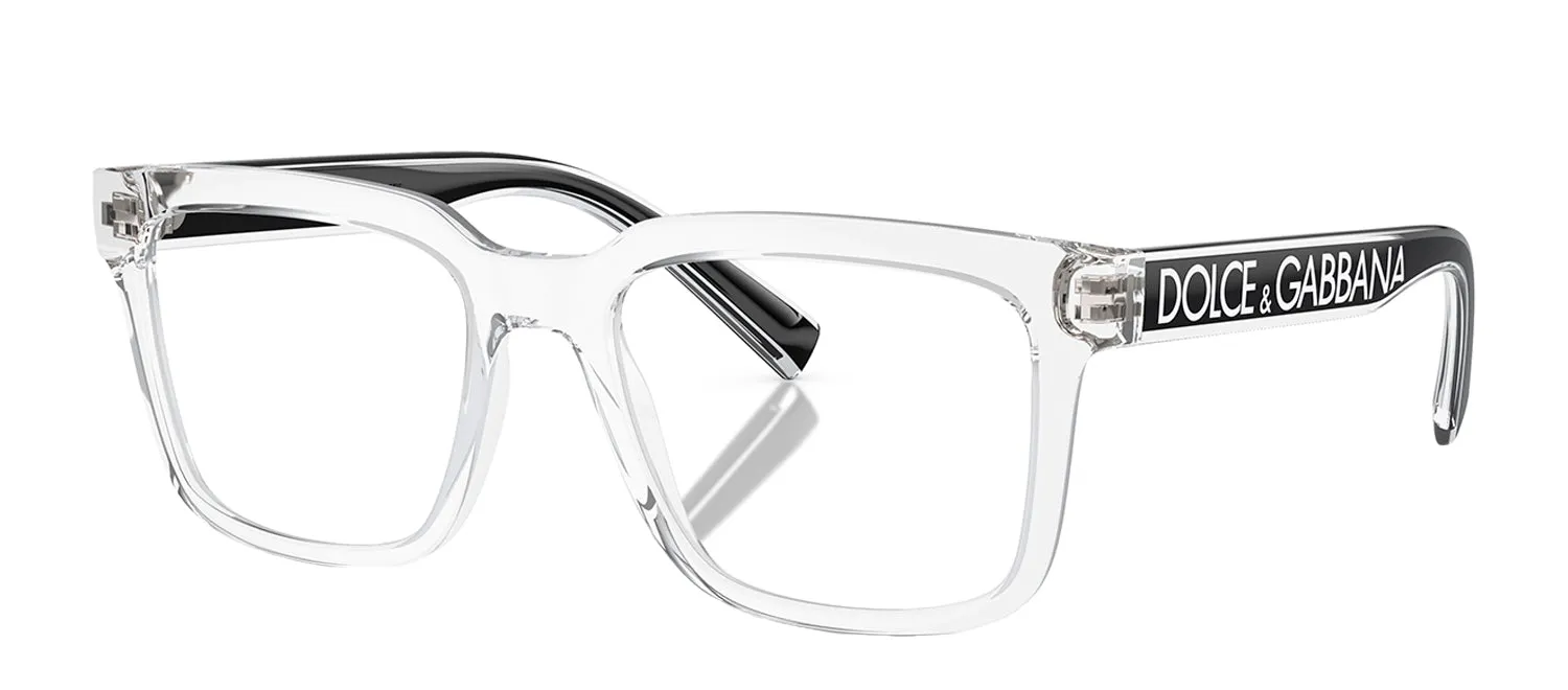 Dolce & Gabbana DG 5101 3133 Square Plastic Clear Eyeglasses with Logo Stamped Demo Lenses sold by Gaffos product image thumbnail 2