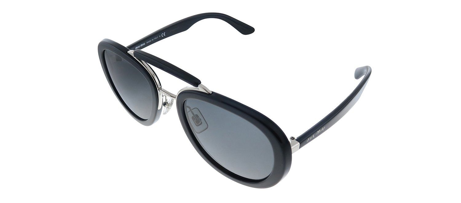 Miu Miu MU 05VS 1AB5S0 Oval Plastic Black Sunglasses with Grey Lens sold by Gaffos product image thumbnail 2