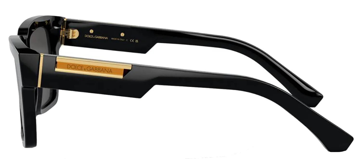 DOLCE & GABBANA DG 4465 501/87 Pilot Black Acetate Sunglasses with Dark Grey Lens sold by Gaffos product image thumbnail 3