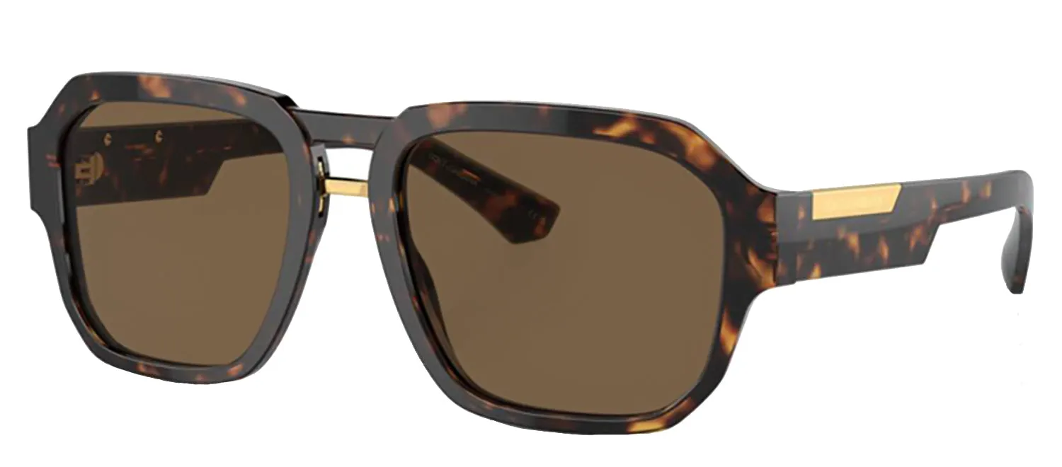 DOLCE & GABBANA DG 4464 502/73 Pilot Havana Acetate Sunglasses with Dark Brown Lens sold by Gaffos product image thumbnail 2