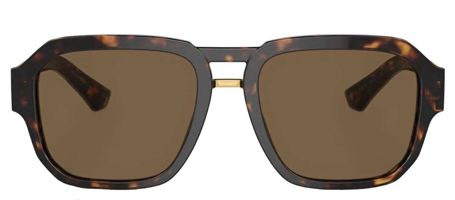 DOLCE & GABBANA DG 4464 502/73 Pilot Havana Acetate Sunglasses with Dark Brown Lens sold by Gaffos