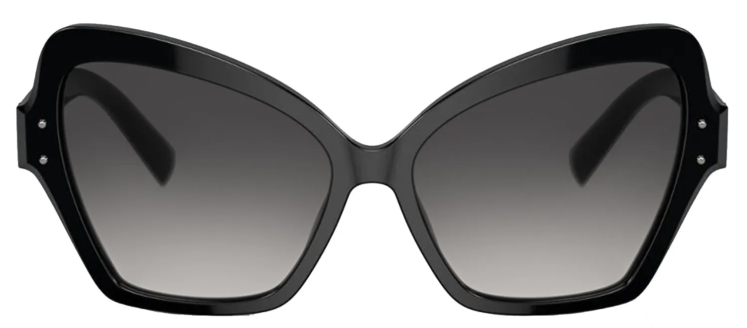 DOLCE & GABBANA DG 4463 501/8G Butterfly Black Acetate Sunglasses with Grey Gradient Lens sold by Gaffos
