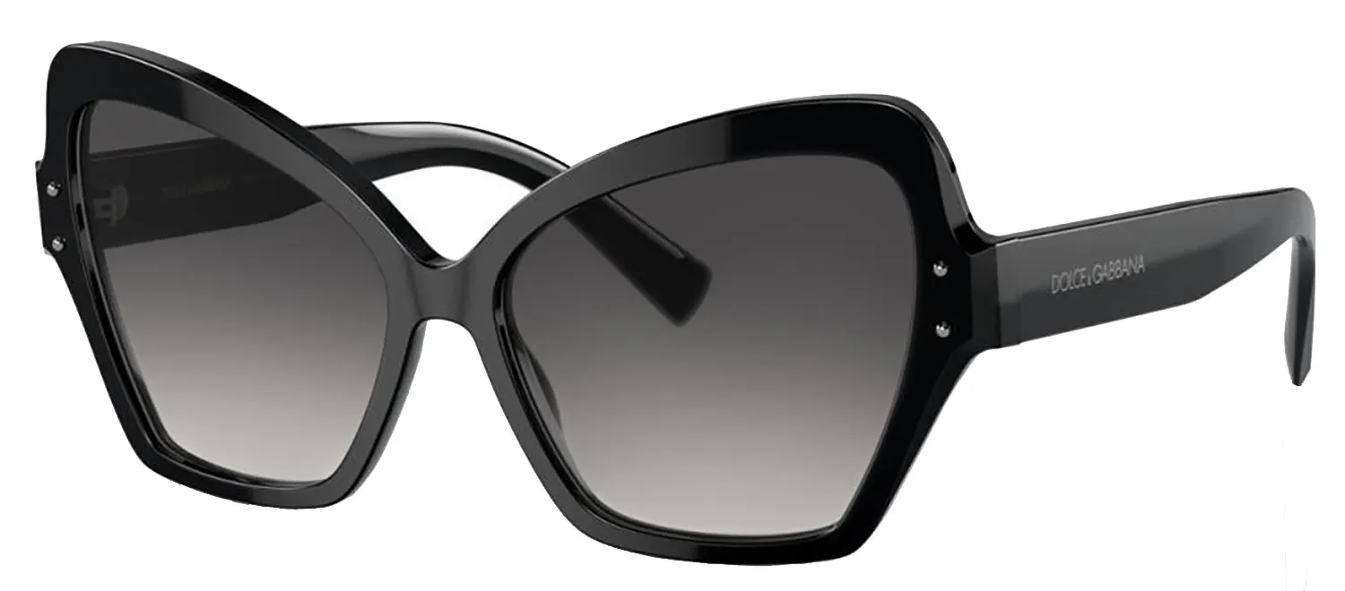 DOLCE & GABBANA DG 4463 501/8G Butterfly Black Acetate Sunglasses with Grey Gradient Lens sold by Gaffos product image thumbnail 2