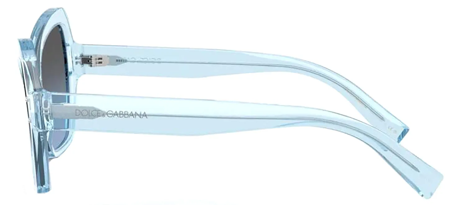 DOLCE & GABBANA DG 4463F 33227C Butterfly Transparent Blue Acetate Sunglasses with Light Blue Mirror Silver Gradient Lens sold by Gaffos product image thumbnail 3