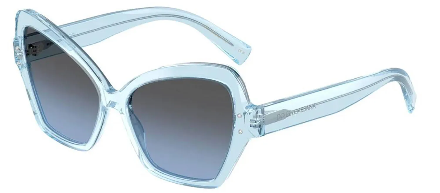 DOLCE & GABBANA DG 4463F 33227C Butterfly Transparent Blue Acetate Sunglasses with Light Blue Mirror Silver Gradient Lens sold by Gaffos product image thumbnail 2