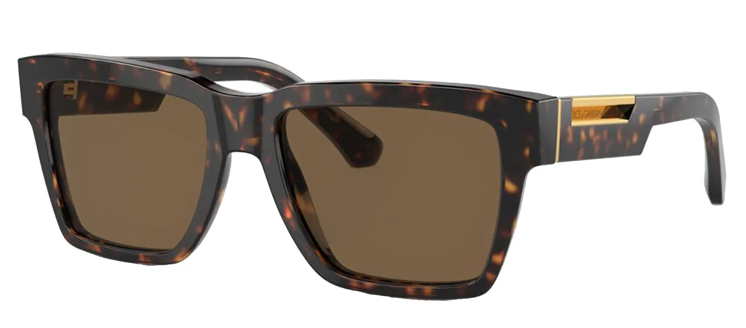 DOLCE & GABBANA DG 4465 502/73 Pilot Havana Acetate Sunglasses with Dark Brown Lens sold by Gaffos product image thumbnail 2