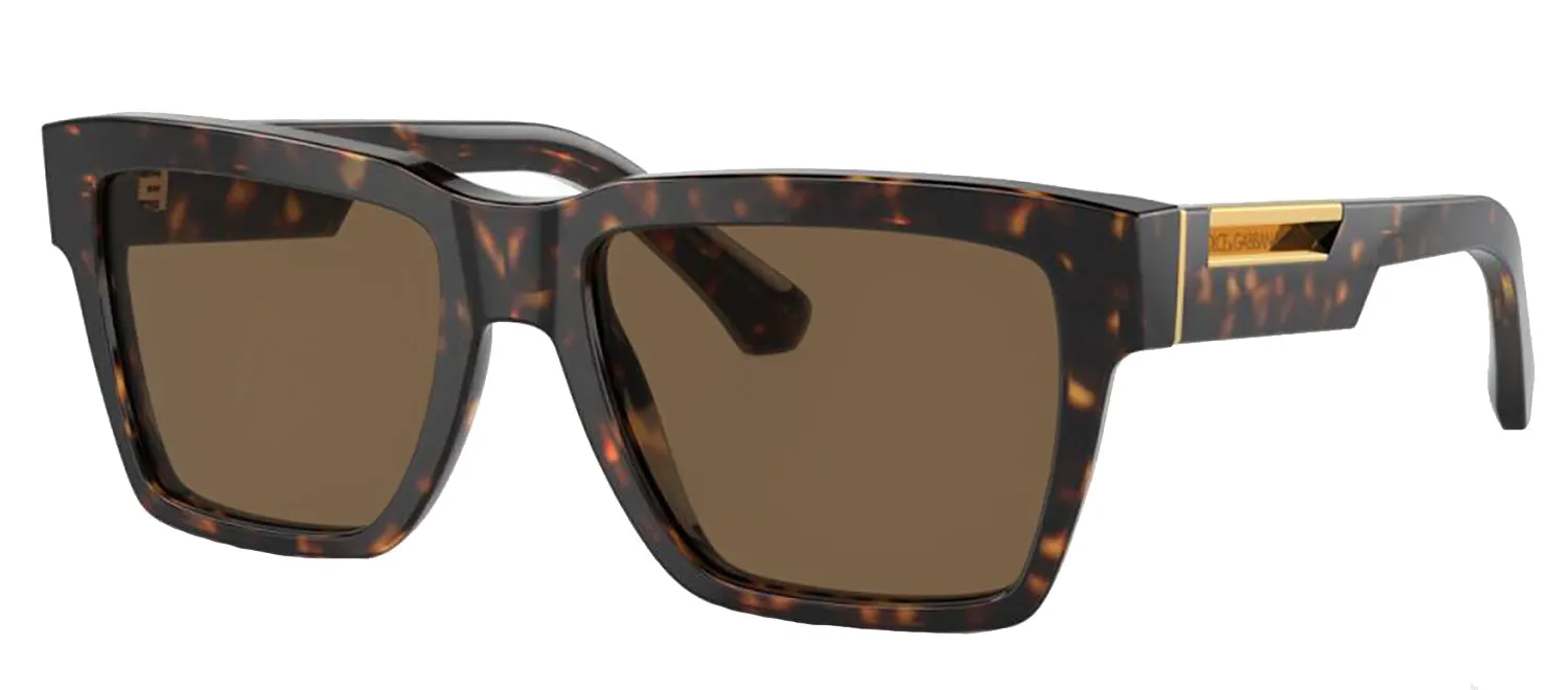 DOLCE & GABBANA DG 4465F 502/73 Pilot Havana Acetate Sunglasses with Dark Brown Lens sold by Gaffos product image thumbnail 2