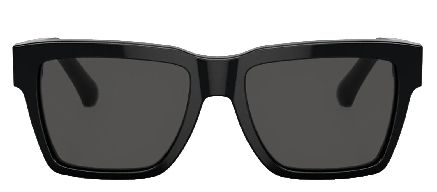 DOLCE & GABBANA DG 4465F 501/87 Pilot Black Acetate Sunglasses with Dark Grey Lens sold by Gaffos