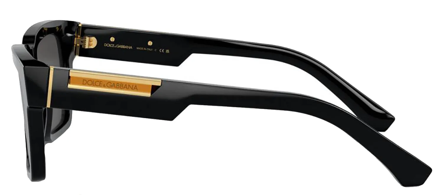 DOLCE & GABBANA DG 4465F 501/87 Pilot Black Acetate Sunglasses with Dark Grey Lens sold by Gaffos product image thumbnail 3