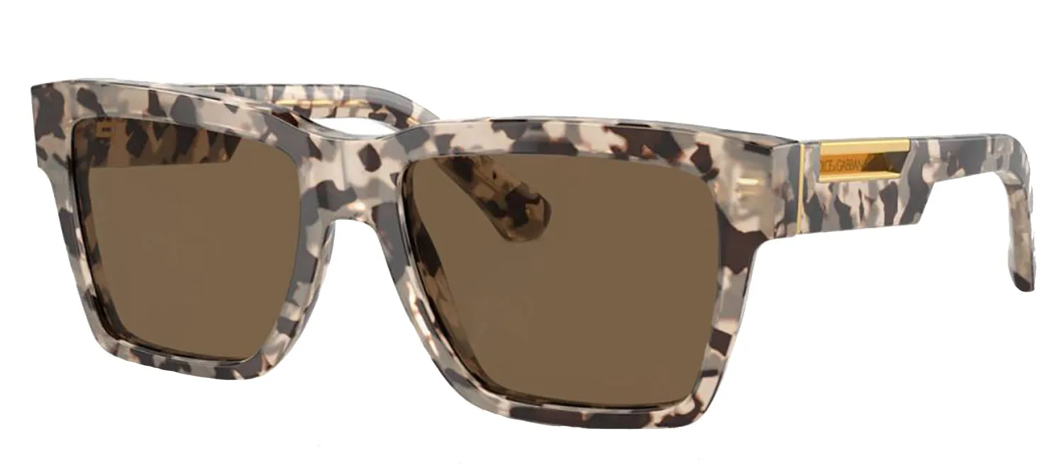 DOLCE & GABBANA DG 4465F 343473 Pilot Havana Beige Acetate Sunglasses with Dark Brown Lens sold by Gaffos product image thumbnail 2