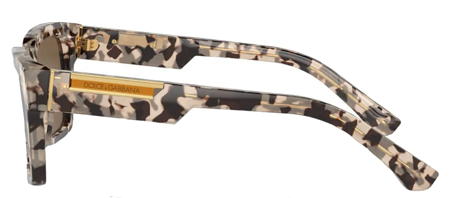 DOLCE & GABBANA DG 4465F 343473 Pilot Havana Beige Acetate Sunglasses with Dark Brown Lens sold by Gaffos product image thumbnail 3