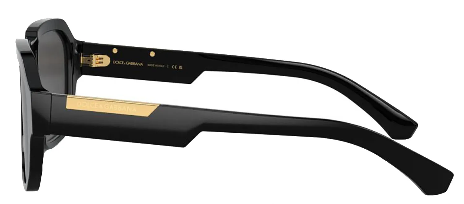 DOLCE & GABBANA DG 4464 501/87 Pilot Black Acetate Sunglasses with Dark Grey Lens sold by Gaffos product image thumbnail 3