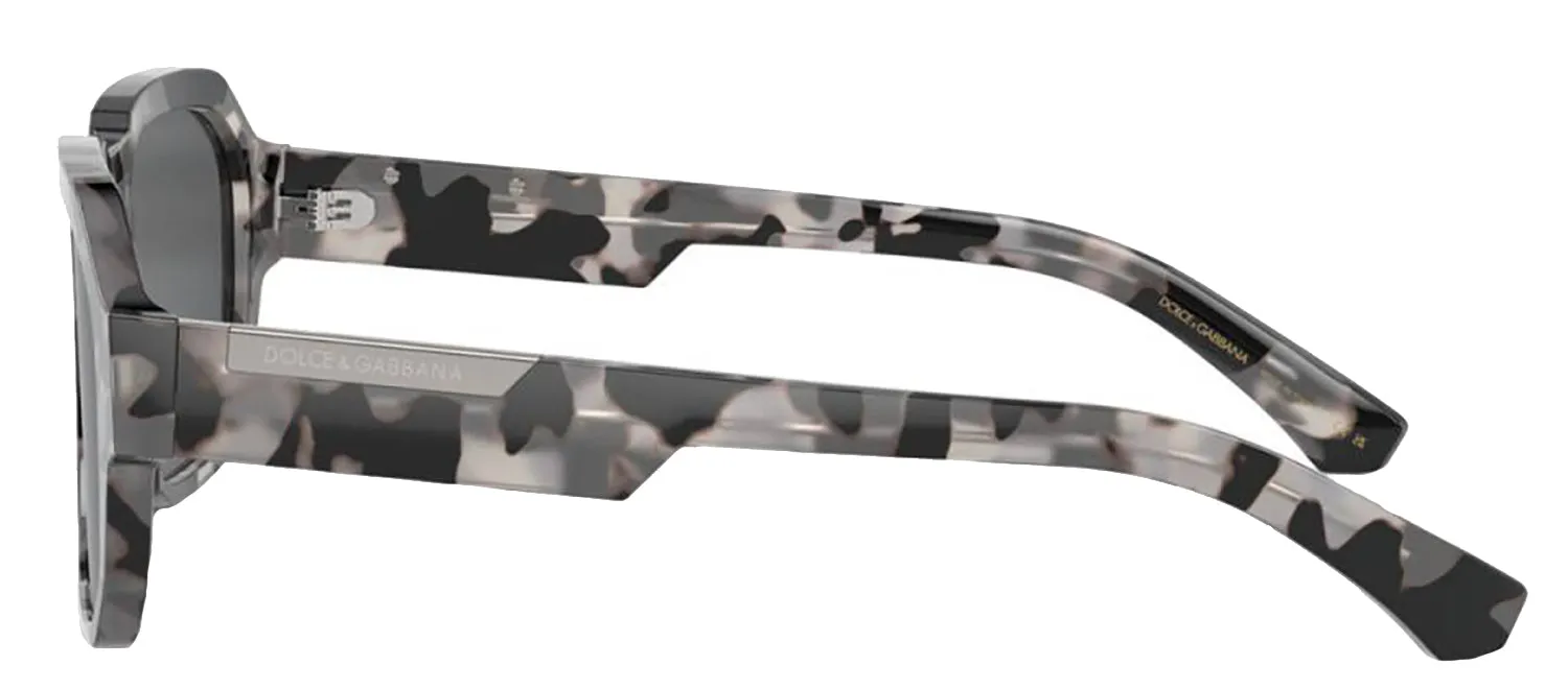 DOLCE & GABBANA DG 4464 343587 Pilot Havana Grey Acetate Sunglasses with Dark Grey Lens sold by Gaffos product image thumbnail 3