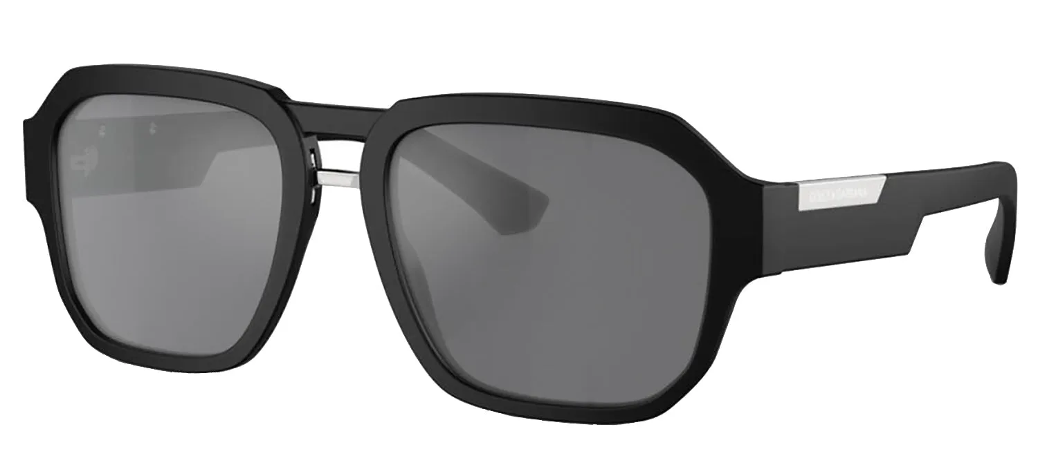 DOLCE & GABBANA DG 4464 25256G Pilot Matte Black Acetate Sunglasses with Grey Mirror Black Lens sold by Gaffos product image thumbnail 2