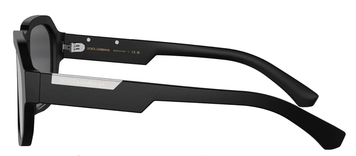 DOLCE & GABBANA DG 4464 25256G Pilot Matte Black Acetate Sunglasses with Grey Mirror Black Lens sold by Gaffos product image thumbnail 3
