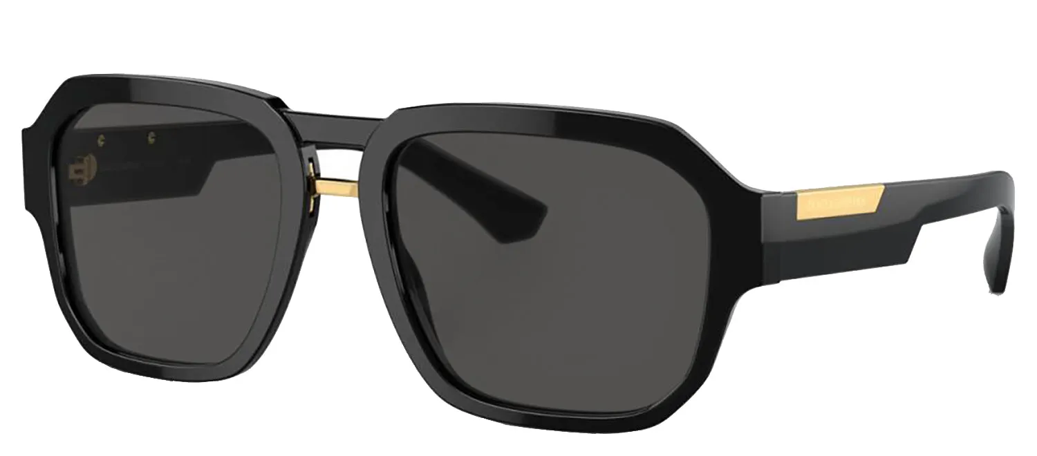 DOLCE & GABBANA DG 4464F 501/87 Pilot Black Acetate Sunglasses with Dark Grey Lens sold by Gaffos product image thumbnail 2