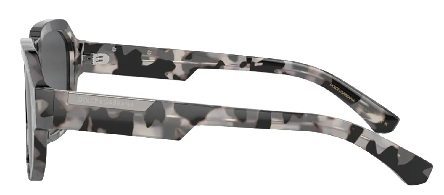 DOLCE & GABBANA DG 4464F 343587 Pilot Havana Grey Acetate Sunglasses with Dark Grey Lens sold by Gaffos product image thumbnail 3