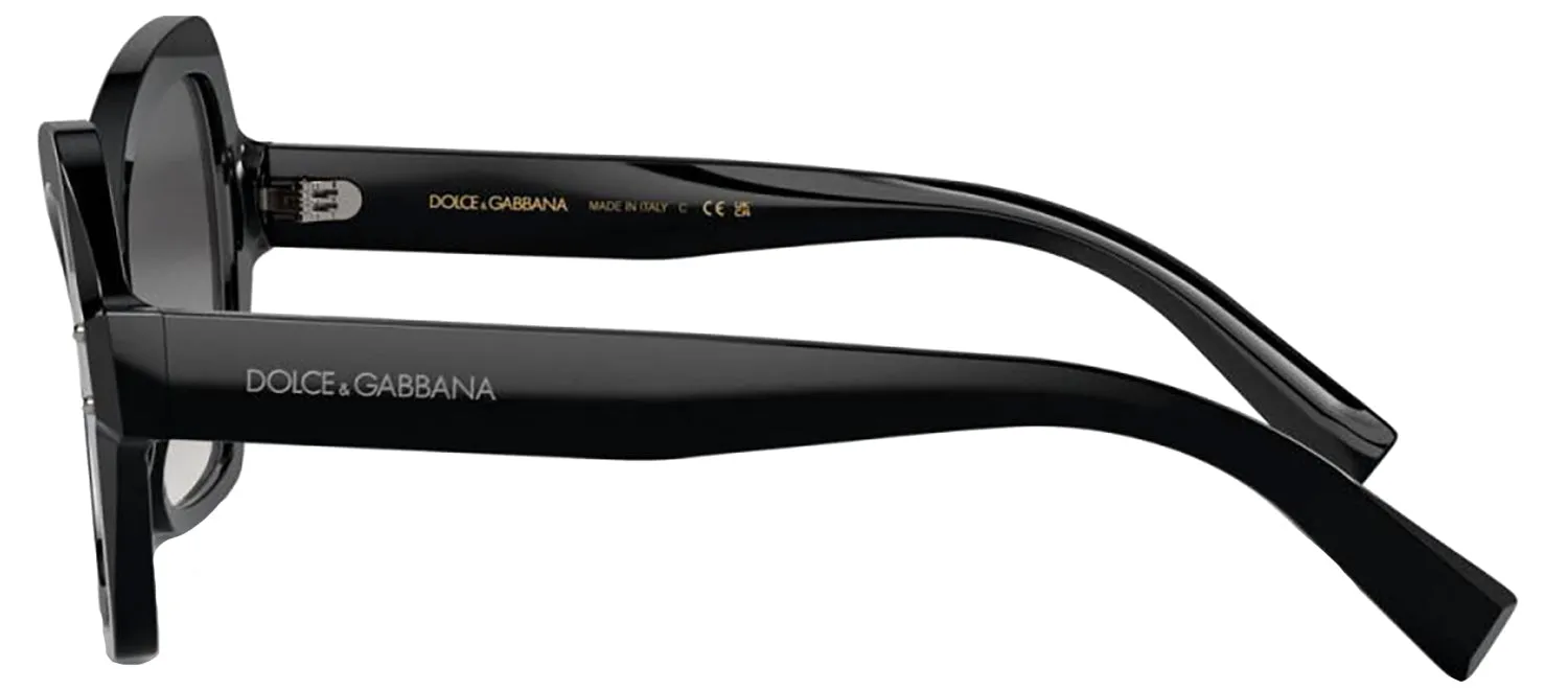 DOLCE & GABBANA DG 4463F 501/8G Butterfly Black Acetate Sunglasses with Grey Gradient Lens sold by Gaffos product image thumbnail 3