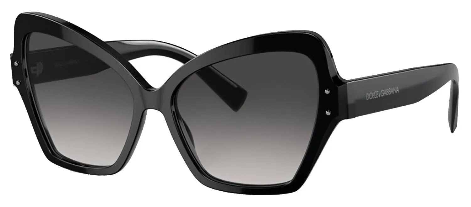 DOLCE & GABBANA DG 4463F 501/8G Butterfly Black Acetate Sunglasses with Grey Gradient Lens sold by Gaffos product image thumbnail 2