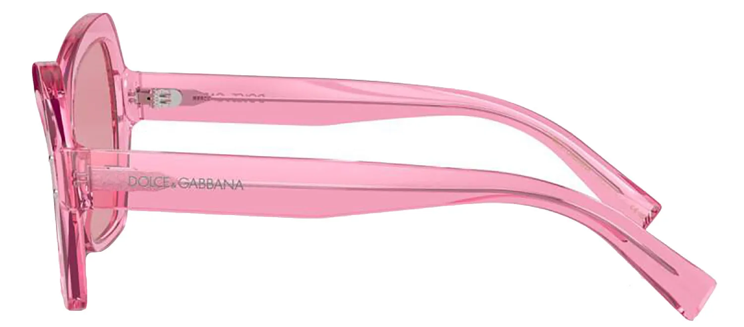 DOLCE & GABBANA DG 4463F 314830 Butterfly Transparent Pink Acetate Sunglasses with Pink Mirror Internal Silver Lens sold by Gaffos product image thumbnail 3