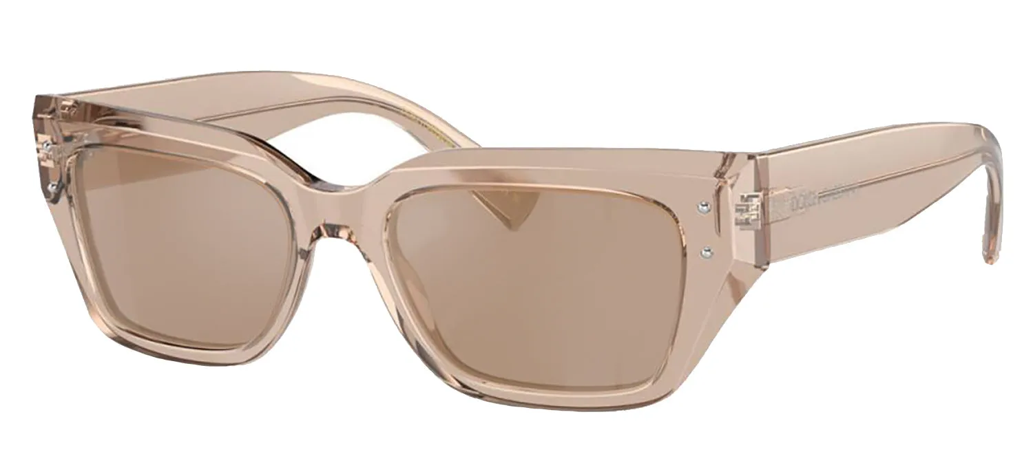 DOLCE & GABBANA DG 4462 34325A Cat Eye Transparent Camel Acetate Sunglasses with Light Brown Mirror Flash Gold Lens sold by Gaffos product image thumbnail 2