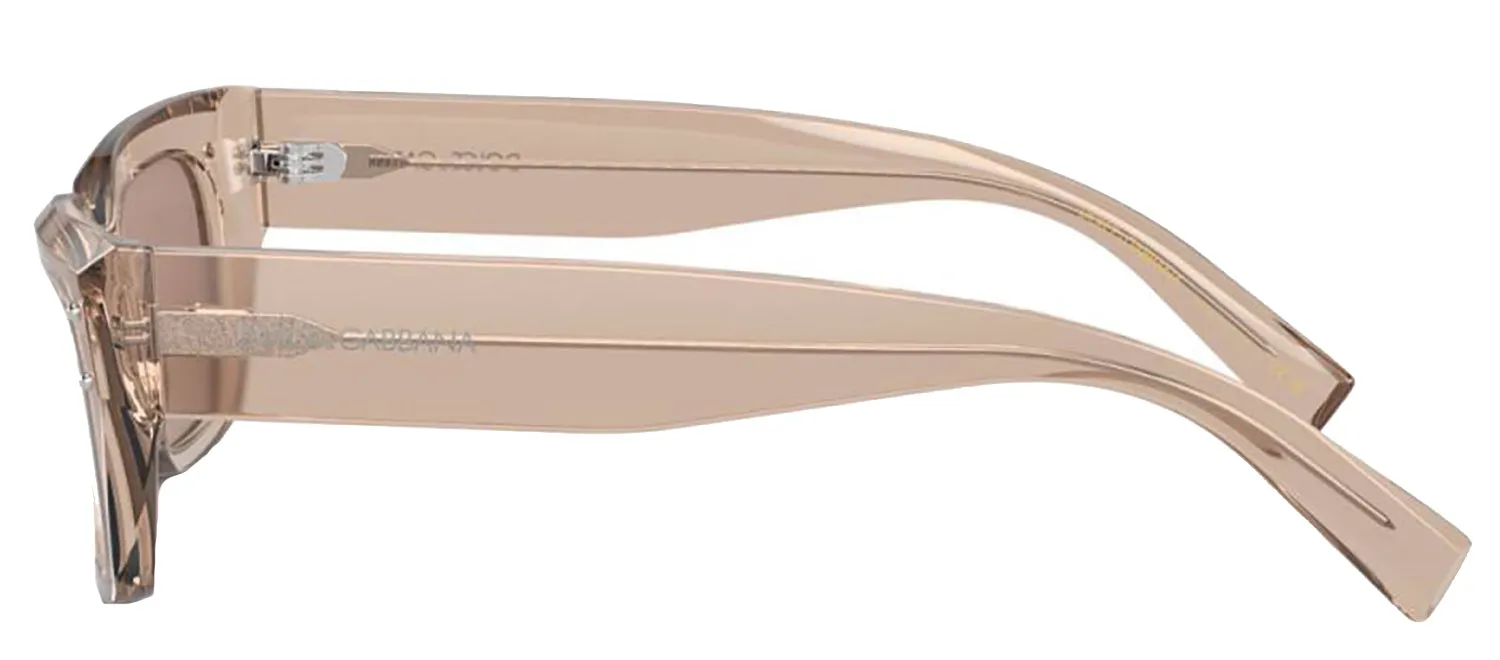 DOLCE & GABBANA DG 4462 34325A Cat Eye Transparent Camel Acetate Sunglasses with Light Brown Mirror Flash Gold Lens sold by Gaffos product image thumbnail 3