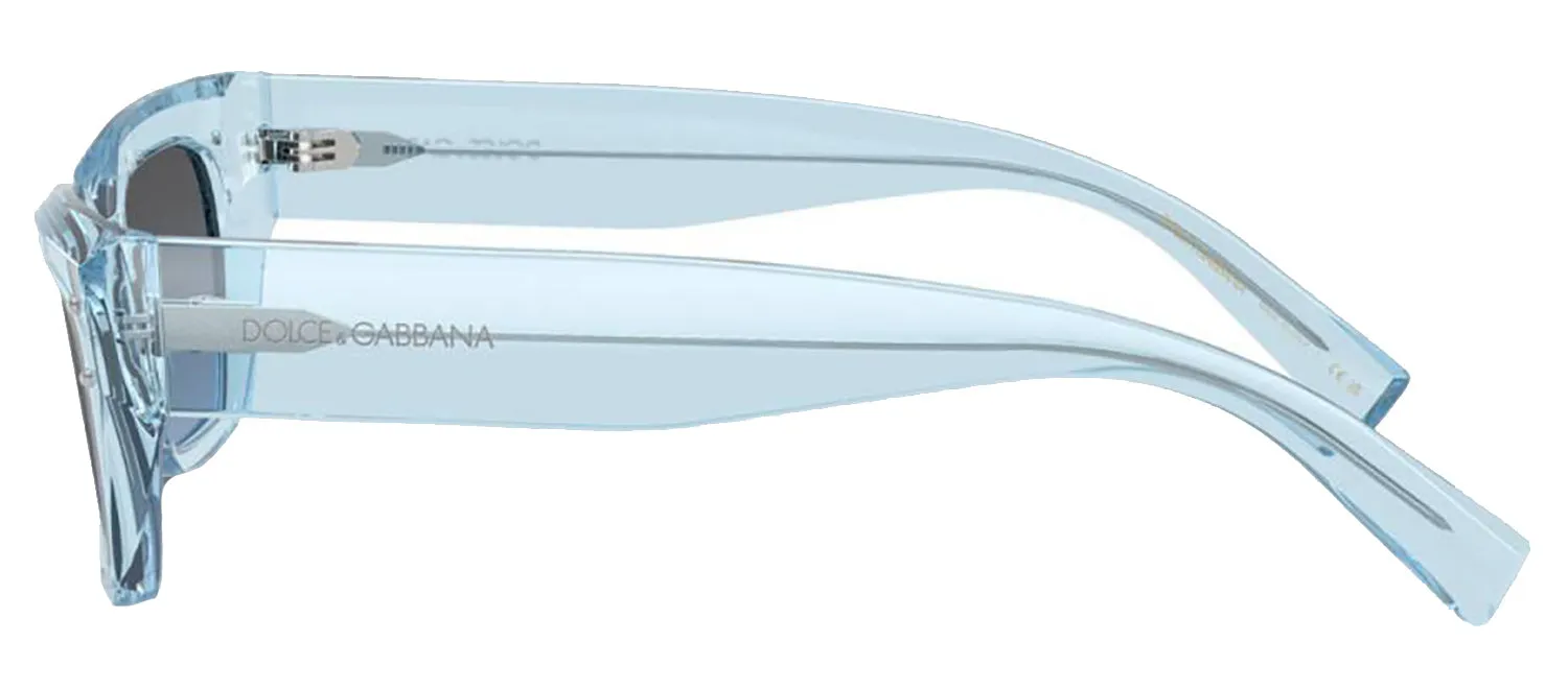 DOLCE & GABBANA DG 4462 33227C Cat Eye Transparent Blue Acetate Sunglasses with Light Blue Mirror Silver Grad Lens sold by Gaffos product image thumbnail 3