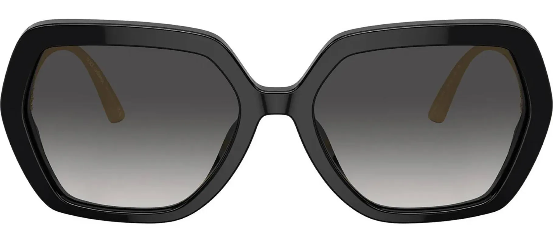 DOLCE & GABBANA DG 4468BF 501/8G Irregular Black Acetate Sunglasses with Grey Gradient Lens sold by Gaffos