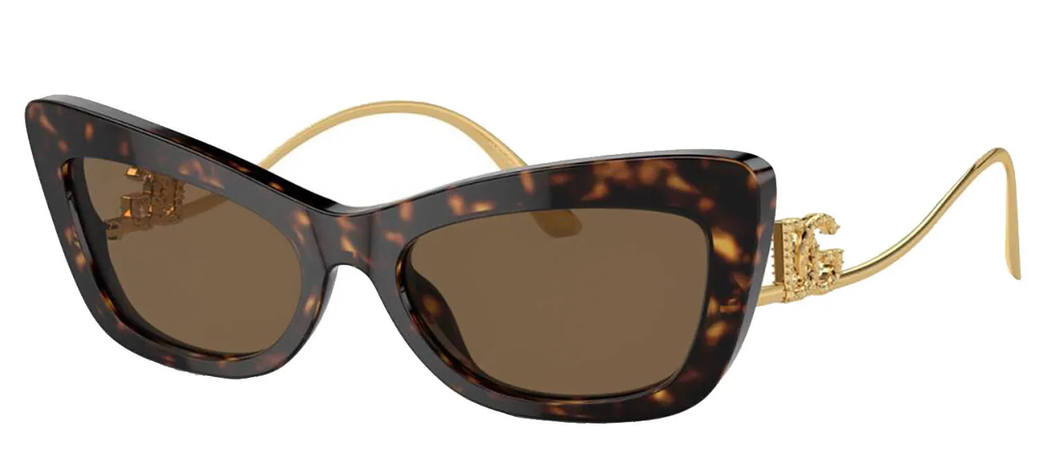 DOLCE & GABBANA DG 4467B 502/73 Cat Eye Havana Acetate Sunglasses with Dark Brown Lens sold by Gaffos product image thumbnail 2