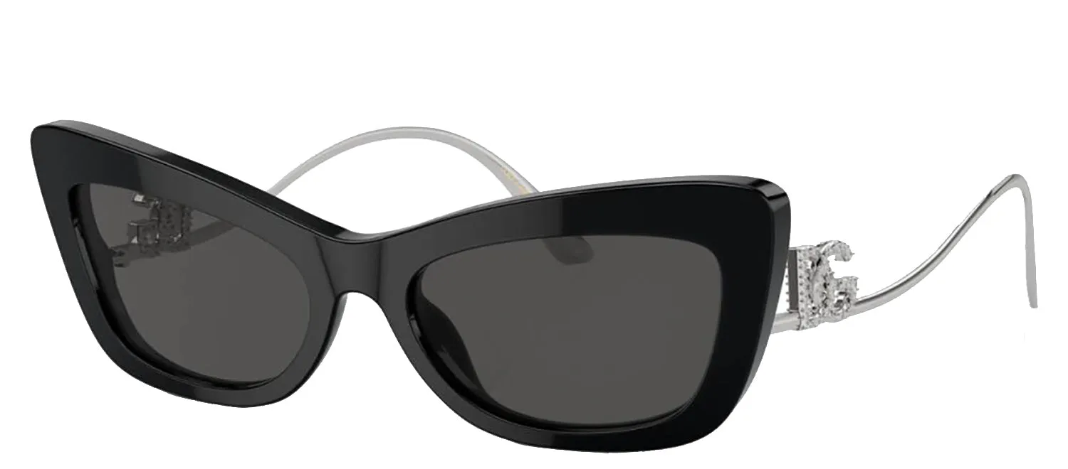 DOLCE & GABBANA DG 4467B 501/87 Cat Eye Black Acetate Sunglasses with Dark Grey Lens sold by Gaffos product image thumbnail 2