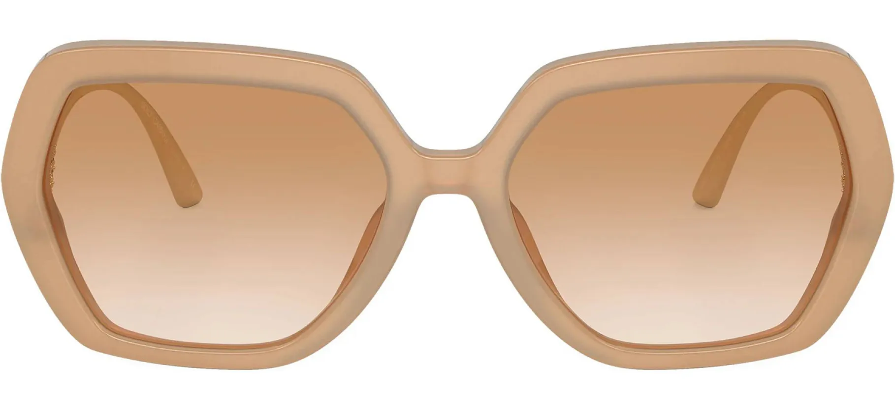 DOLCE & GABBANA DG 4468BF 34373B Irregular Opal Beige Acetate Sunglasses with Clear Gradient Light Brown Lens sold by Gaffos