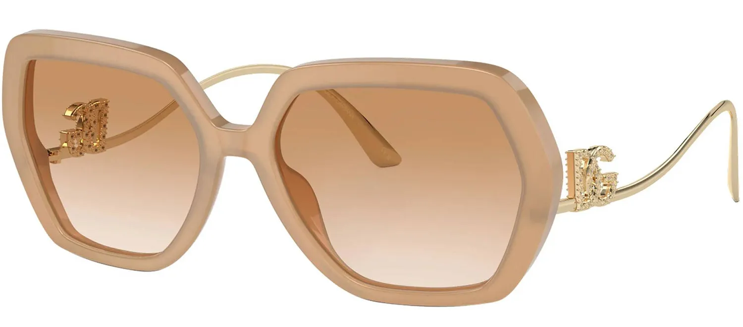 DOLCE & GABBANA DG 4468BF 34373B Irregular Opal Beige Acetate Sunglasses with Clear Gradient Light Brown Lens sold by Gaffos product image thumbnail 2