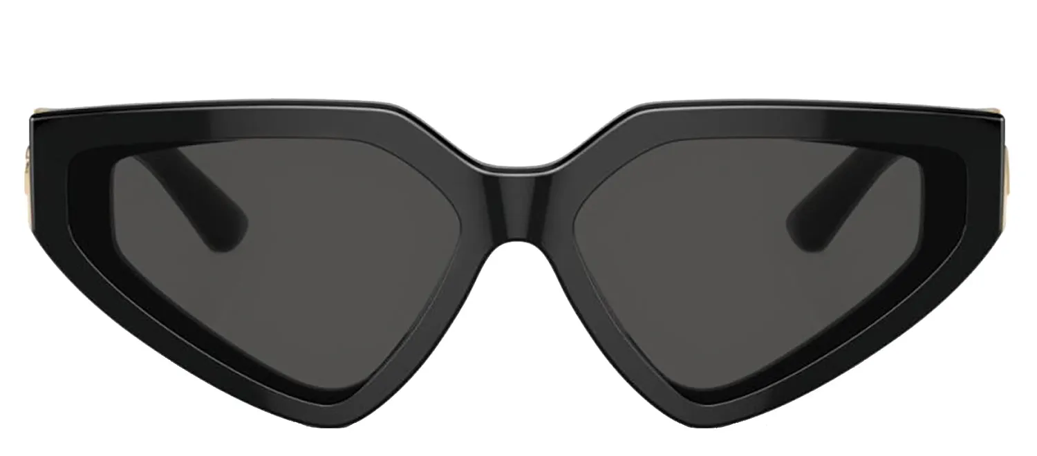 DOLCE & GABBANA DG 4469 501/87 Butterfly Black Acetate Sunglasses with Dark Grey Lens sold by Gaffos