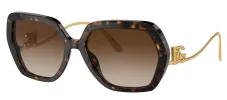 DOLCE & GABBANA DG 4468B 502/13 Irregular Havana Acetate Sunglasses with Gradient Brown Lens sold by Gaffos